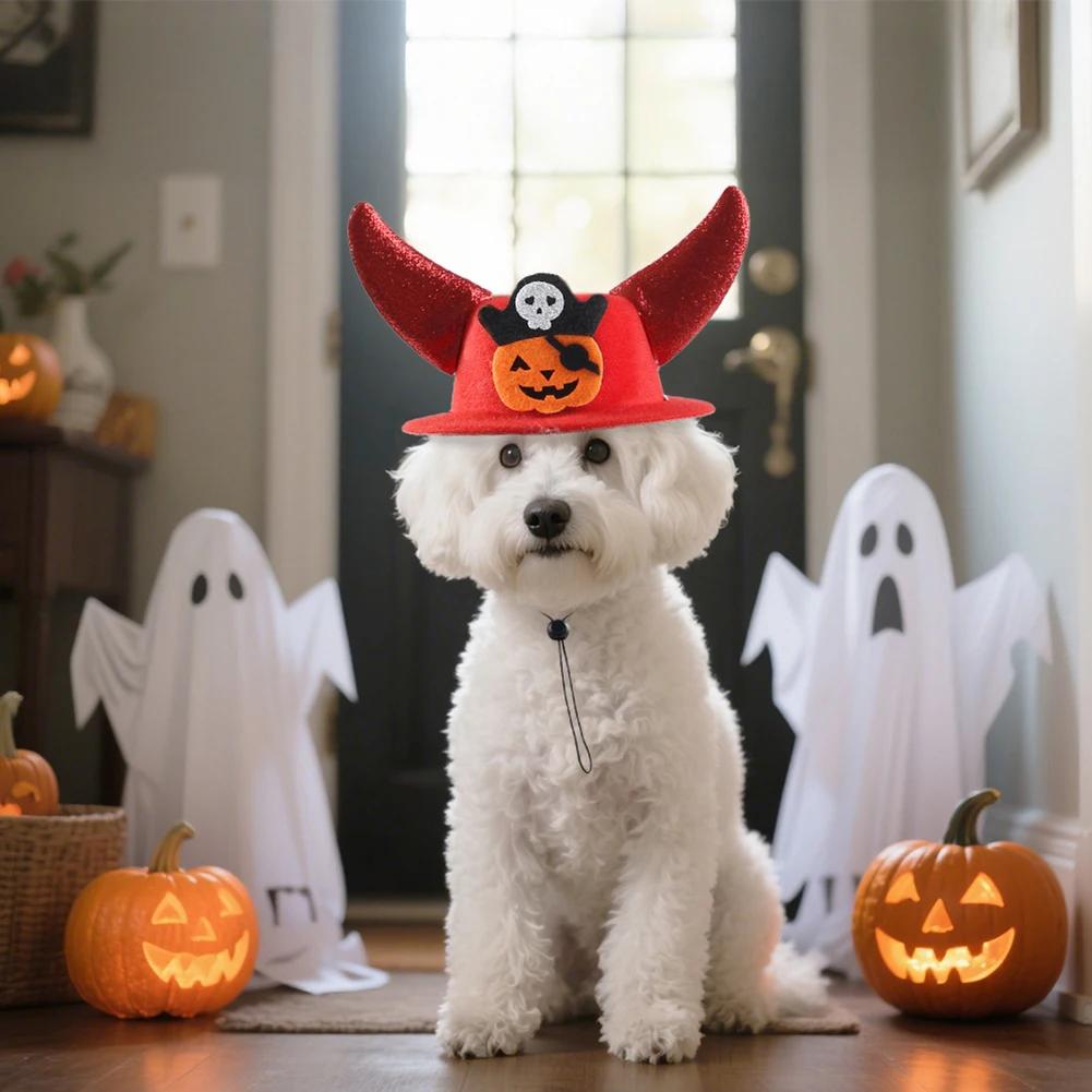 Halloween Pet Horns Adjustable Devil Costume Party Hats for Cats & Dogs 2026 Funny Satanic Accessory for Trick Or Treat