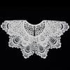 White Retro Hanfu Cloud Shoulder Shawl with Lace Trim & Embroidery for Women