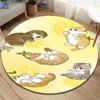 Mofusand Round Area Rug,Carpet Rug for Living Room Bedroom Sofa Playroom Decor,Non-slip Floor Mat