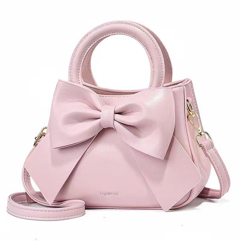 

2023 Bow Handbag: Chic Crossbody & Shoulder Bag with Fresh Sweet Style - Small Niche Design Bucket Bag for Girls