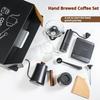 5/7 PCS Sharing Pot Bean Grinder Household Hand Cranked Coffee Utensils Set Hand Brewed Coffee Set Electronic Scale Filter Cup
