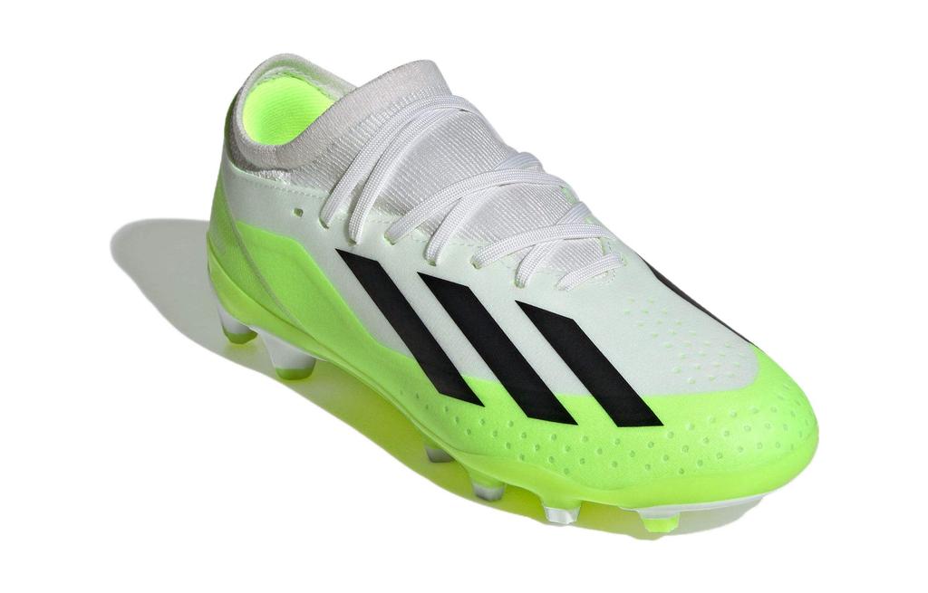 adidas X Crazyfast.3 Resistente à Abrasão Baixo Chuteiras de Futebol para Crianças Branco Verde Infantil IE1567