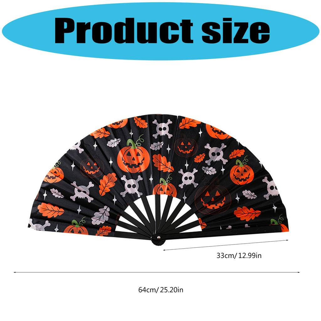 33cm Plastic Kung Fu Fan Halloween Party Decoration Prop Durable Lightweight Portable Gift For Cosplay Events