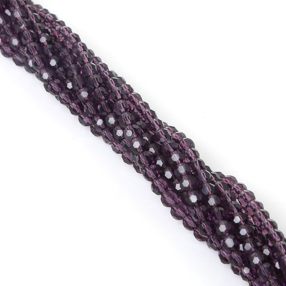 

4 мм граненые круглые стеклянные бусины, ручная работа, хрустальные позолоченные цветные бусины для ювелирных аксессуаров 4mm, approximately 88-90 beads per strand