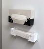 Decore Corporation Cat Deco Kitchen Wrap & Tissue Holder, Black, Size Approx. W5.8 D13 H6.5 SL-38457