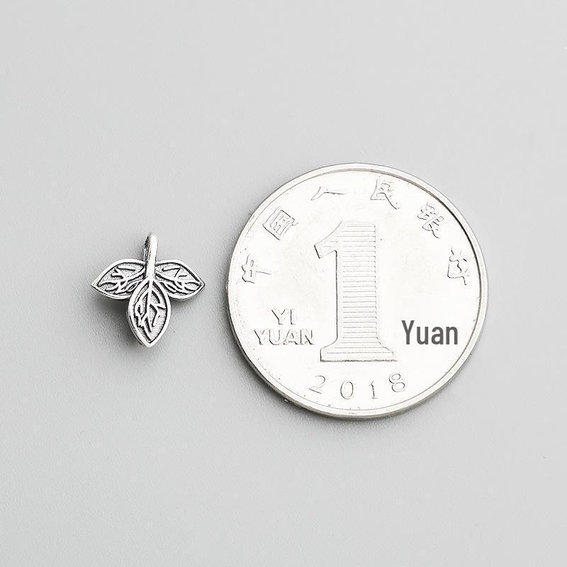 S925 Sterling Silver Leaf Handmade Bracelet Buckles & DIY Macrame Beading Materials