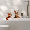 Self-adhesive Cartoon Animals Flowers Butterflies Switch Wall Stickers Puppy Kitten for Bedroom Living Room Home Decor