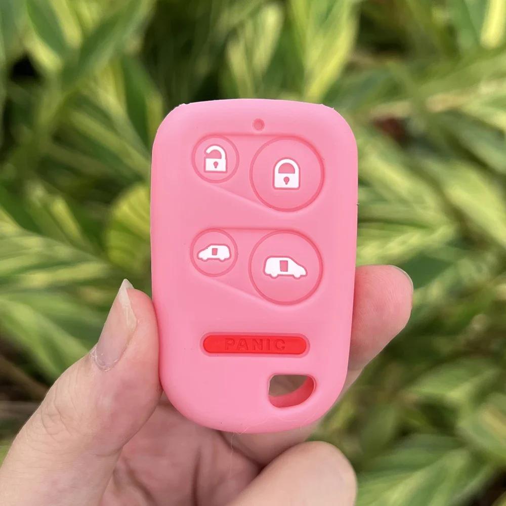 5 Button Silicone Car Key Cover Case Protect Skin Rubber Shell Holder for Honda Odyssey Mini Van 1999 2000 2001 2002 2003 2004