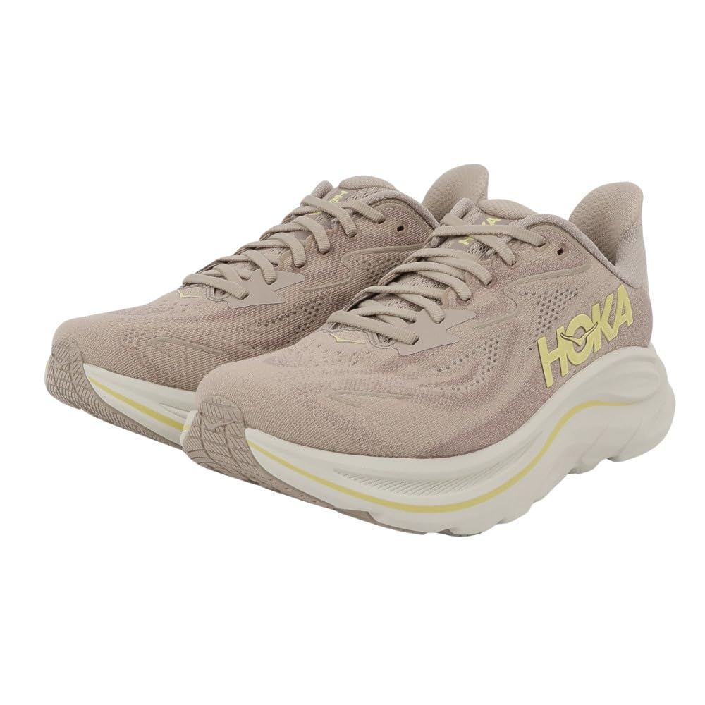 HOKA Clifton 10 Wide Running Beige Size Shoes, (1162032-RNN), Men's 30.0