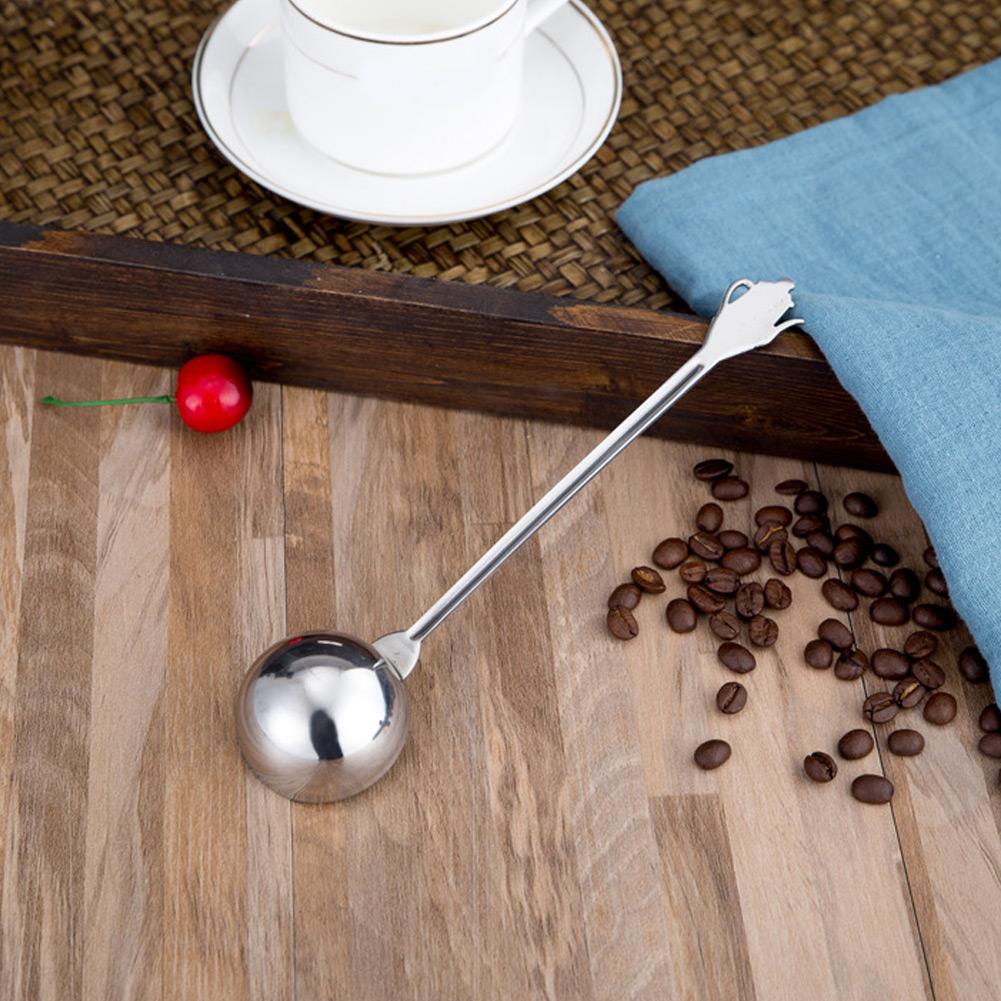 Stainless Steel Coffee Long Handle Measuring Mixing Stirring Spoon Tableware