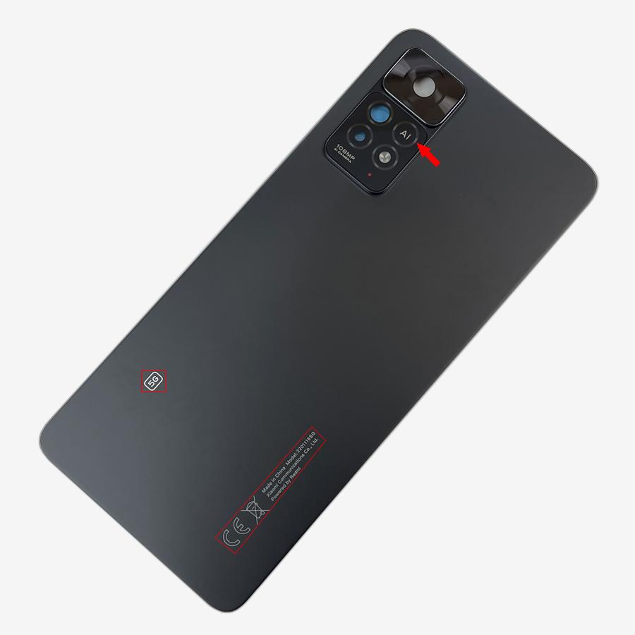 A+++ For Xiaomi Redmi Note 11 Pro 4G / 5G Battery Back Cover Glass Redmi Note 11E Pro Rear Door Replacement Housing Adhesive Black ( 5G )