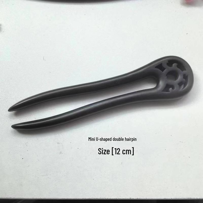 

Мини-шпилька для волос из сандалового дерева в форме буквы U: Головной убор в китайском стиле с двумя шпильками