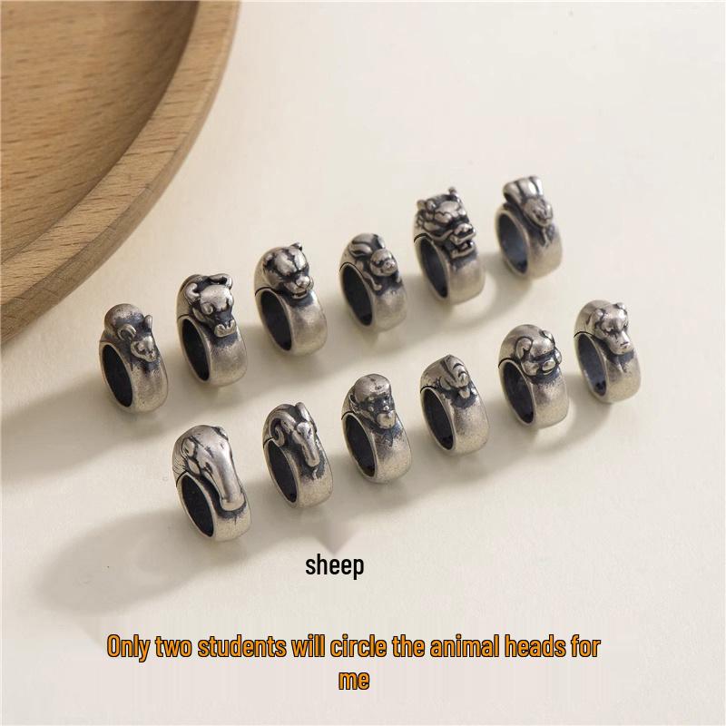 Chinese Zodiac Vintage Ring & Bead Birth Year Bracelet