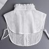 Ruffle Jacquard Stand Collar: Autumn/Winter Pleated Collared Sweater Base Layer