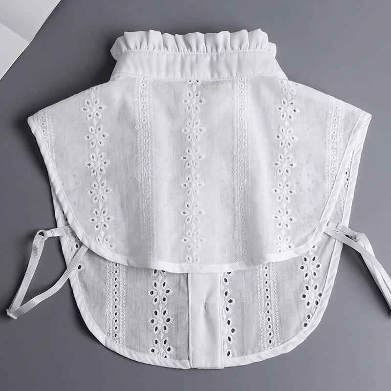Ruffle Jacquard Stand Collar: Autumn/Winter Pleated Collared Sweater Base Layer
