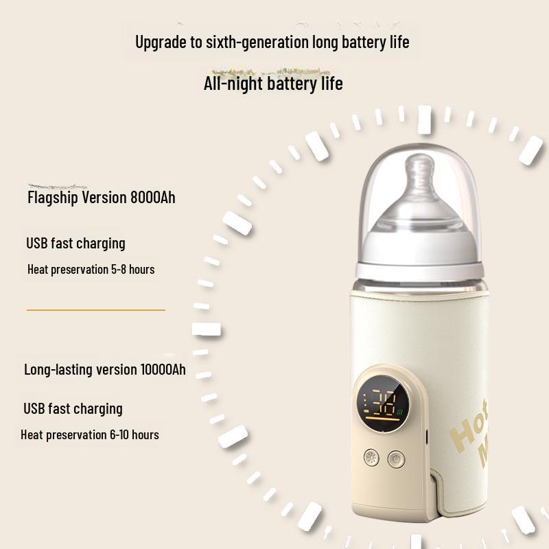 

Portable Baby Bottle Warmer with Wireless Insulation and Constant Temperature Heating 6th Gen [6000mAh] Standard