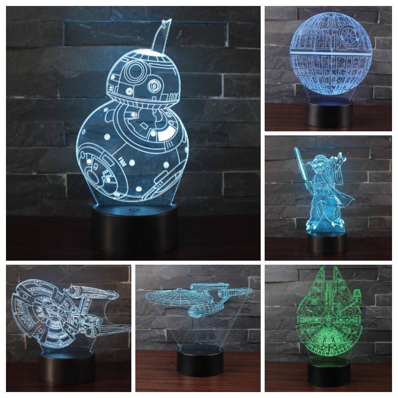 3d Illusion Star Wars Night Light Decor Lamp With Smart Touch The Perfect Home Decoration