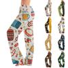 Women's Drawstring Lounge Pants Oktoberfest Print Casual Relaxed Fit Soft Fabric Elastic Waistband Full Length Trousers