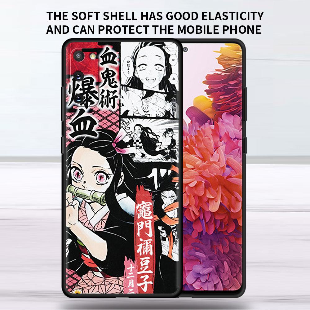 Mjukt Fodral För Samsung Galaxy Note 20 Ultra 10 Plus Lite A50 A70 A20 A40 A20e 9 8 A60 A10e Mobilskal Anime Demon Slayer Kimetsu