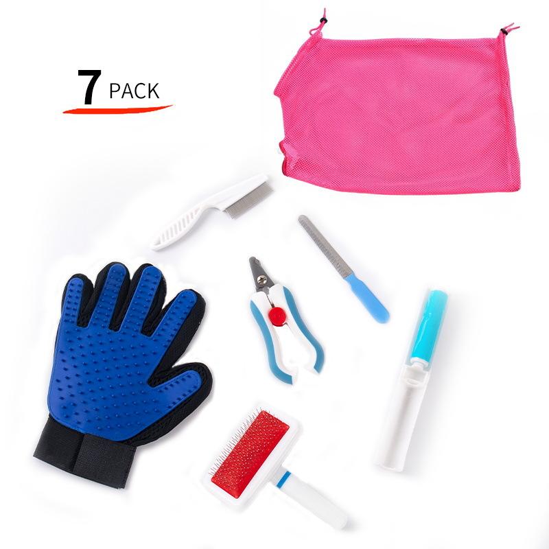 Pet cleaning and grooming tools, cat grooming brush, cat bathing bag, pet shop supplies