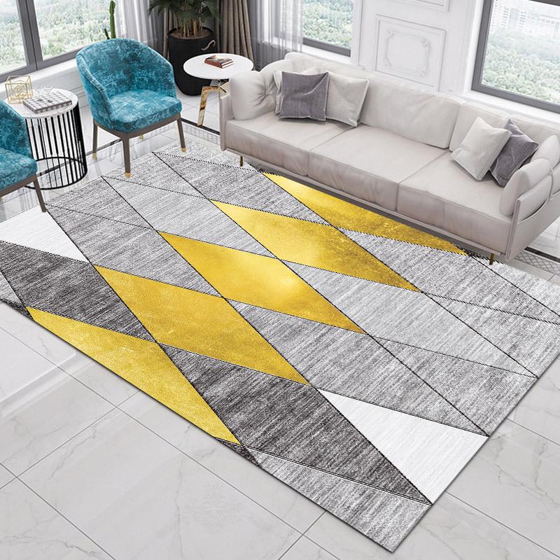 

WTEMPO Geometric Pattern Carpet Living Room Simple Coffee Table Sofa Bedroom Room Large Area Carpet Mat 100 * 160cm