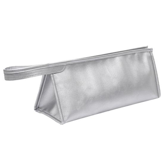 Сумка для хранения фена Водонепроницаемый стильный грязеотталкивающий отсек с ручкой Легко носить с собой Стильный органайзер для фена серебряный