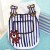 Pet Suspenders Cartoon Print Design Sweat Absorption Cotton Dog Casual Clothes for Dog