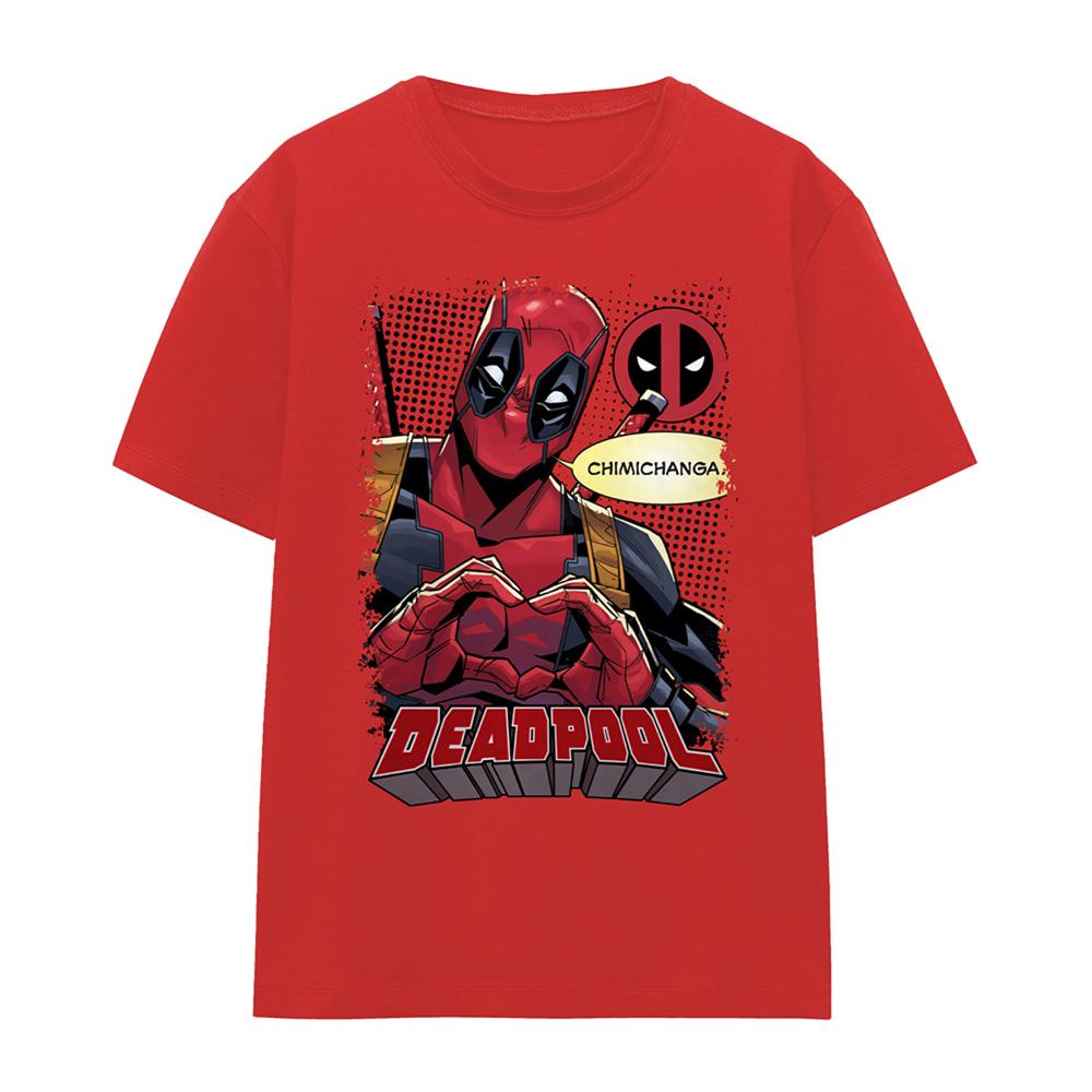 Deadpool Unisex Adult Chimichanga Heart T-Shirt