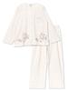 Long Plus Pants Soothing Floral Authentic Floral Print Cotton Blend Absorbent [repose Time] Women's Open-Front Pajamas, Sleeves, Sizes, Loungewear,