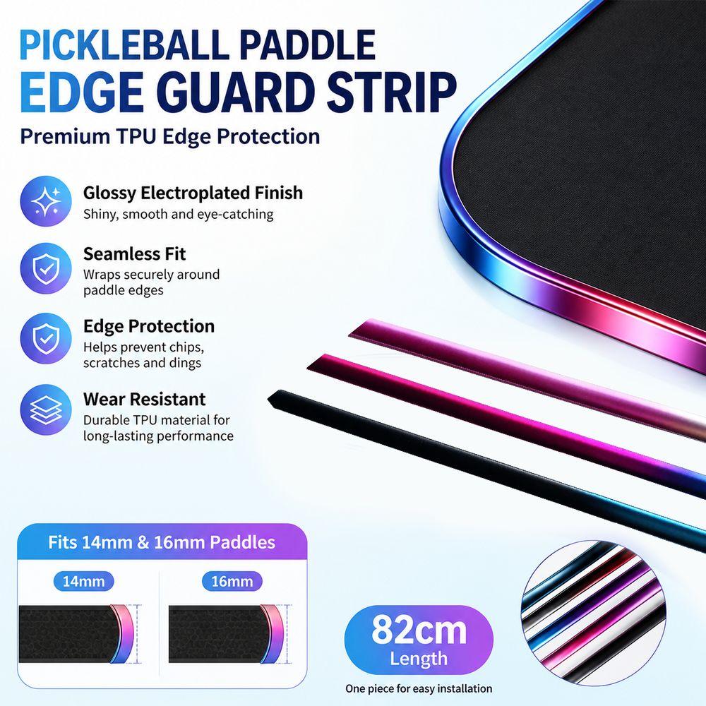 Gradient Finish Pickleball Paddle Edge Guard Pickleball Rim Protector Pickleball Accessories