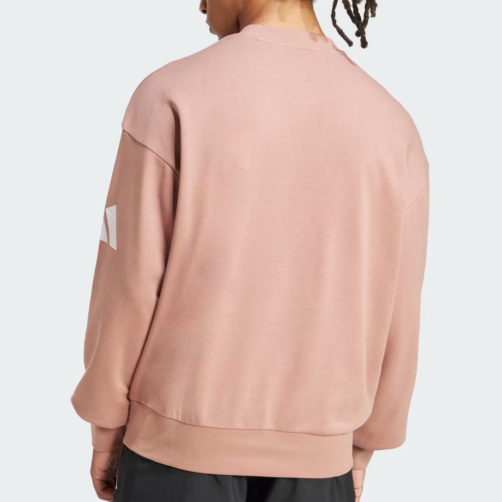 Adidas Logo Crewneck Long Sleeve Sweatshirt Men Sweatshirt Light-Pink JF3579