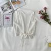 Actual Shot of New Summer Clothes with Crocheted Lace Stitching on The Back Lace-up Knitted Vest, Women's Hollow Strappy Top