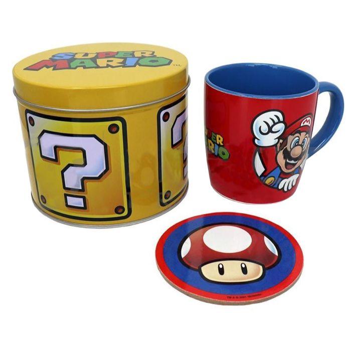 Box métal - SUPER MARIO - Let's go - Mug & sous verre - Multicolore - Enfant