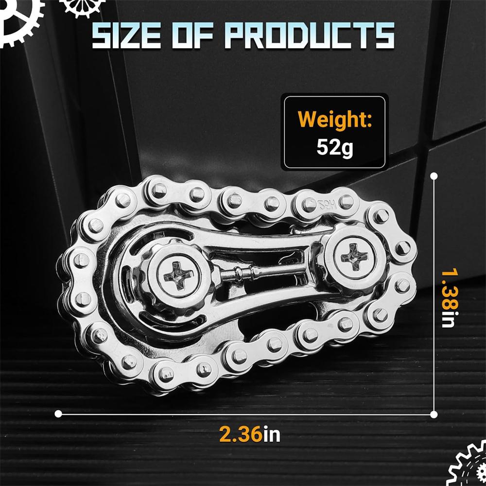 New Sprockets Flywheel Fingertip Gyro Fidget Spinner Antistress Anxiety Metal Bike Chains EDC Spinner Fidget Toys For Adult