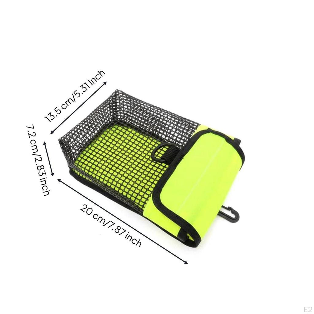 SMB Storage Bag Firm Fastening Pocket QuickDehydrating Scuba Diving Mesh Pouch for