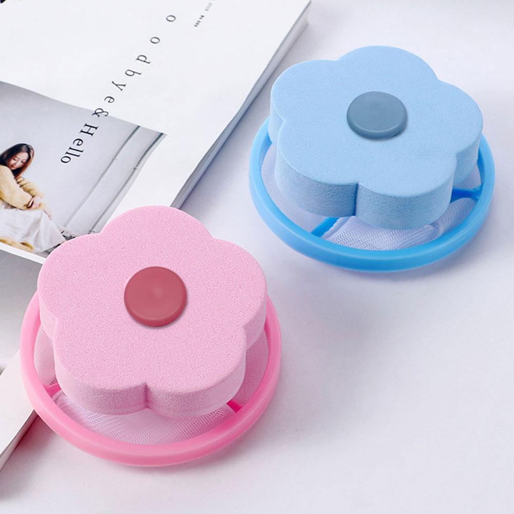 Washing Machine Pet Fur Catcher Reusable Flower Shaped Floating Lint Filter Mesh Bag Hair Filter for Dog Cat Fur Hair Collector