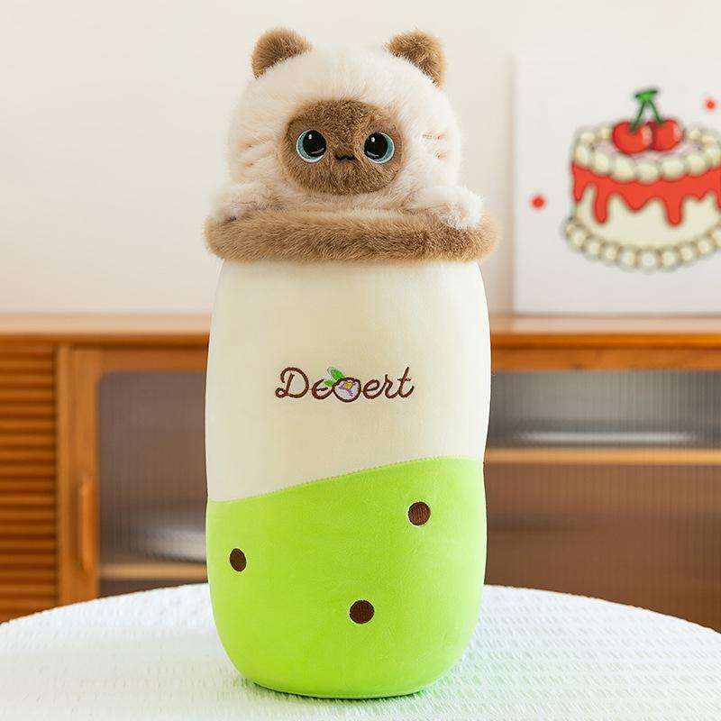 

Creative long cat cartoon animal throw pillow cute girl sofa sleeping leg pillow plush toy 50cm【0.45kg】