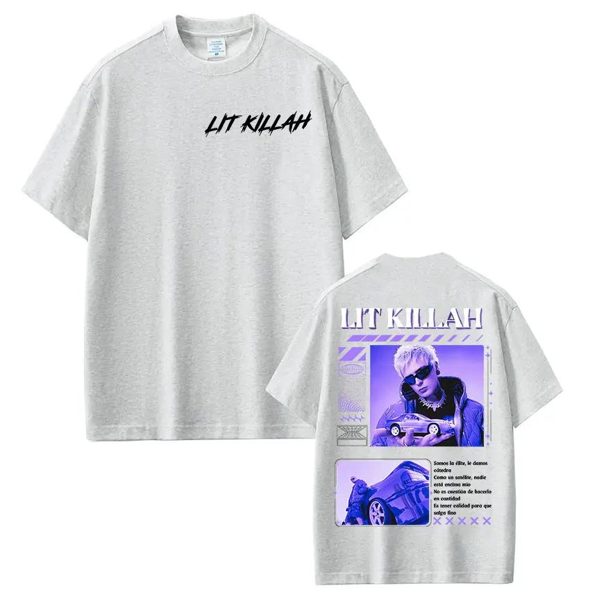 2026 Summer Rapper Lit Killah Album Tour T-shirt Men's Fashion Hip-hop Retro Cotton Short-sleeved Loose Casual Shirt Y2k