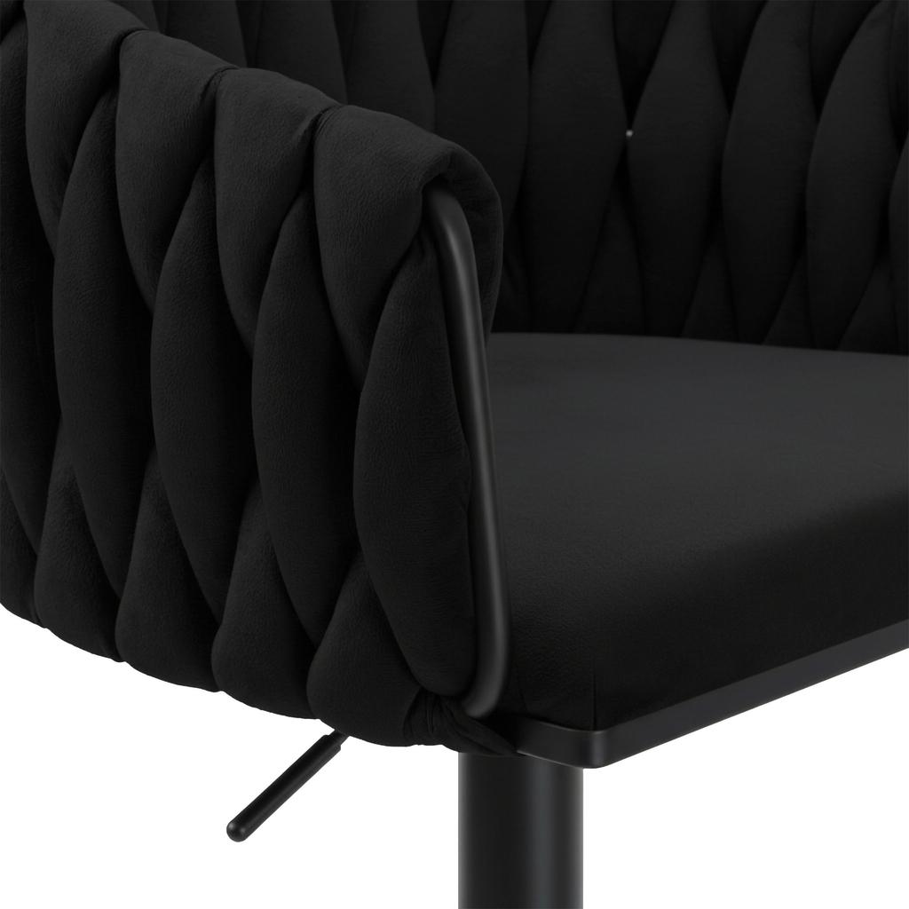 Barhocker Cofton Black Schwarzer Samt