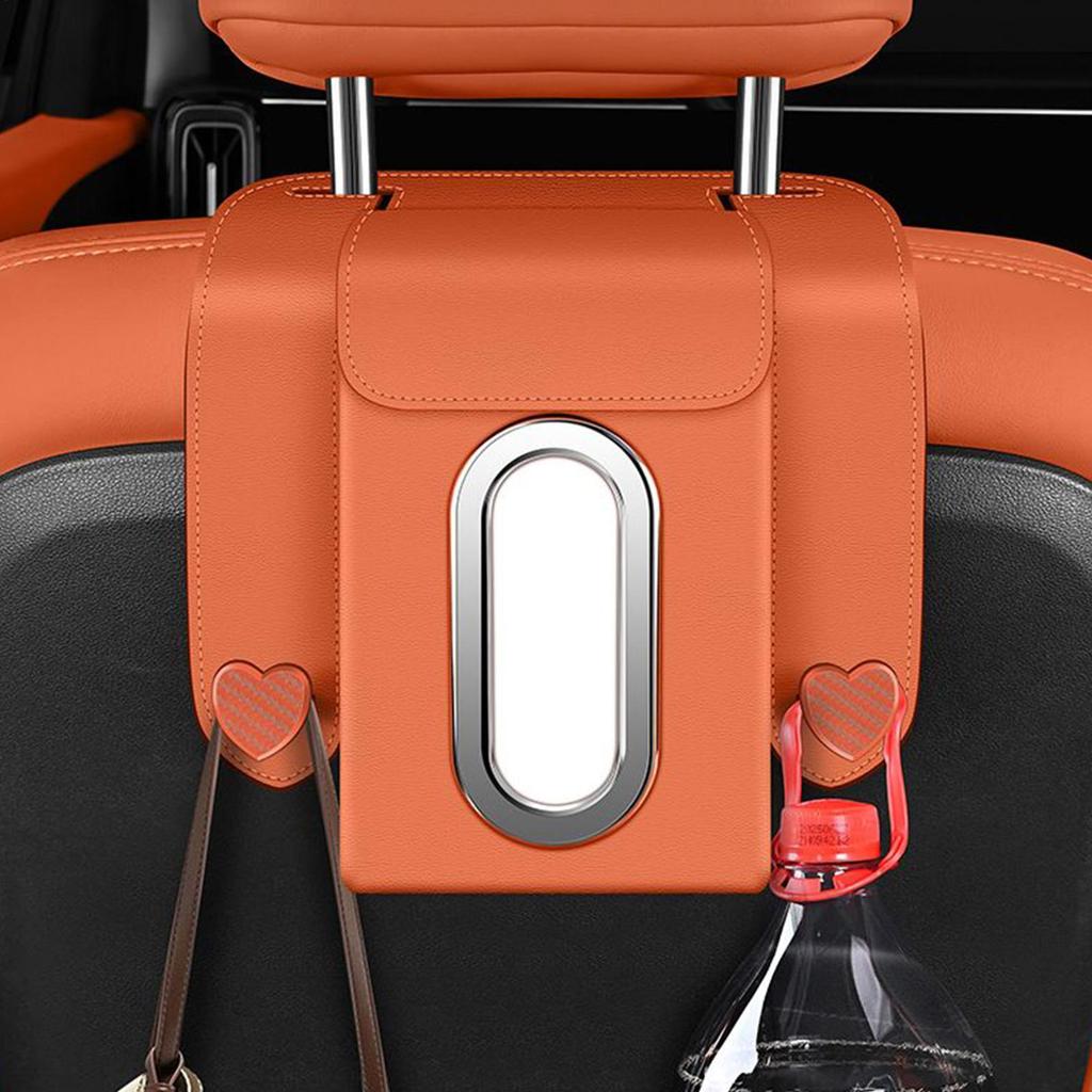 Car Tissue Holder Facial Paper Dispenser With 2 Hooks Tissue Dispenser For Car For Backseat Headrest Travel Road Trip Interior