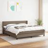 3129573 vidaXL Divan-lit Tapissier Avec Matelas Taupe 180x200 Cm Tissu