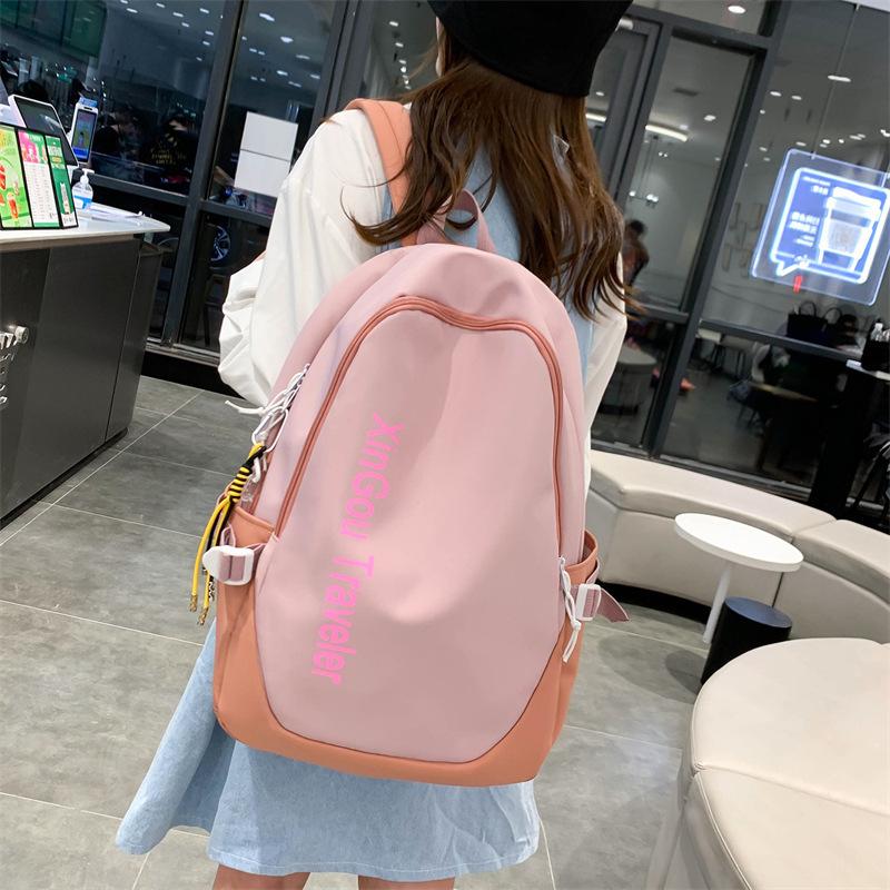 

Backpack 2025 new Korean version large capacity small fresh students double shoulder junior high school college students men and women the same style Single pack