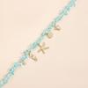 Multi Textured Starfish Pendant Necklace Combining Crystal And Pearls Charm For Layering Look Girls Clavicle Chain
