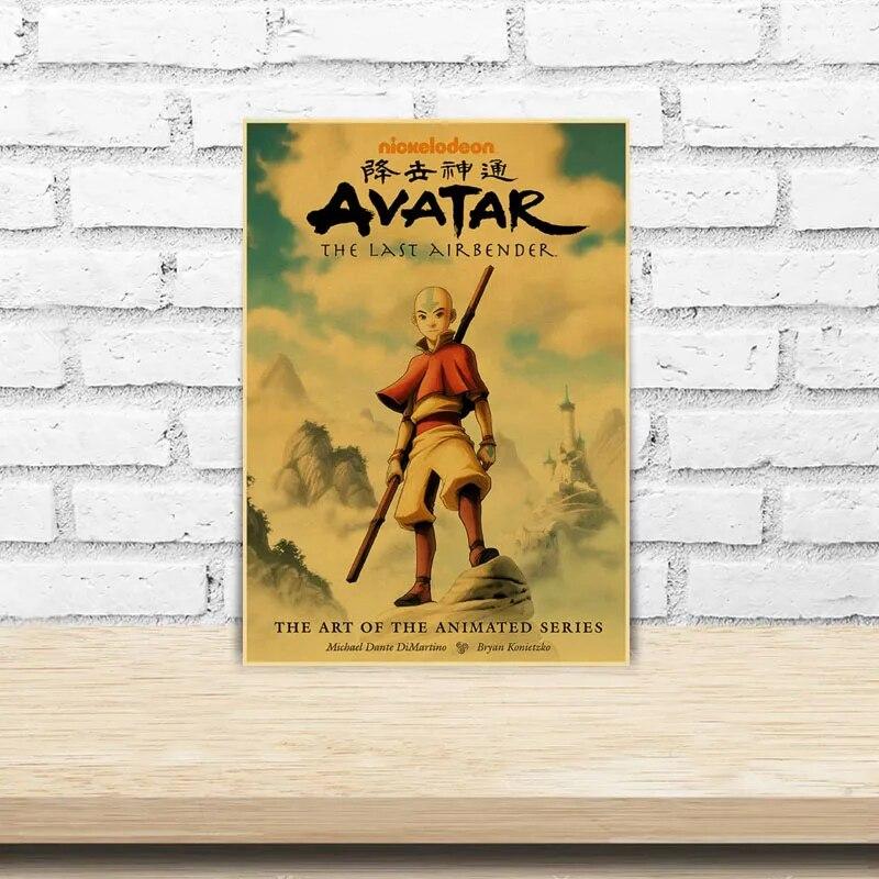 Dekorace pokoje Avatar Poslední Airbender Plakát Vintage Kraft Anime Papír Plakáty a obrázky Nástěnné umění Domácí Bar Kavárna Decor
