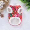 Dog Clothes Thickened In Autumn and Winter Go Out Pet Cat Festive New Year's Clothing Northeast Large Flower Jacket Small Medium and Large Dog