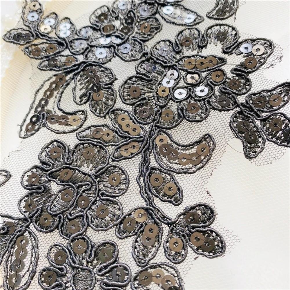 1Pair Polyester Fiber Embroidery Flower Patches DIY Handmade Floral Patches Floral Applique Lace Patch Clothing Accessories