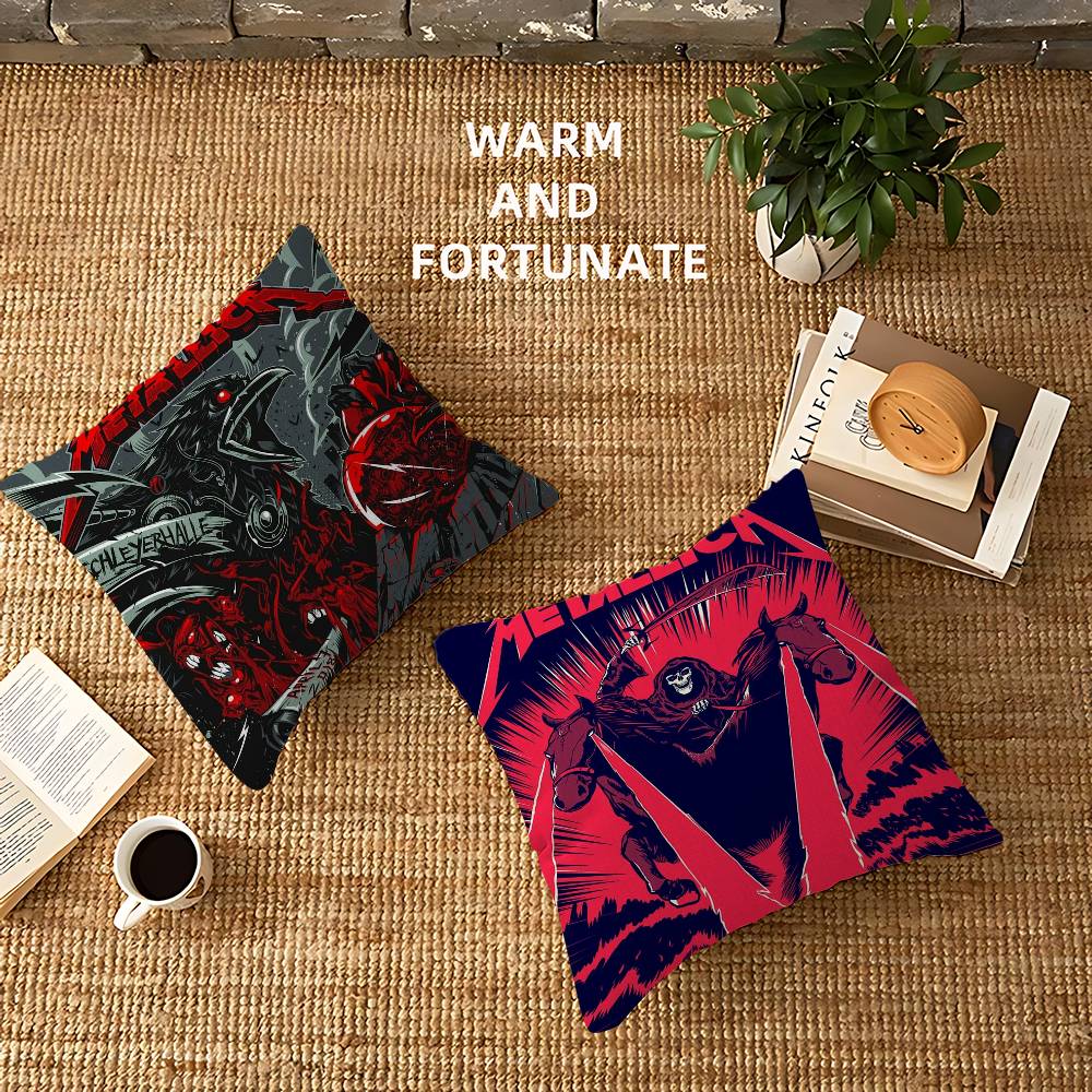 Band M-METALLICA Anime 45*45cm Cushion Cover Pillow Cover Decor Pillowcase Home Pillowcase for Couch Pillow