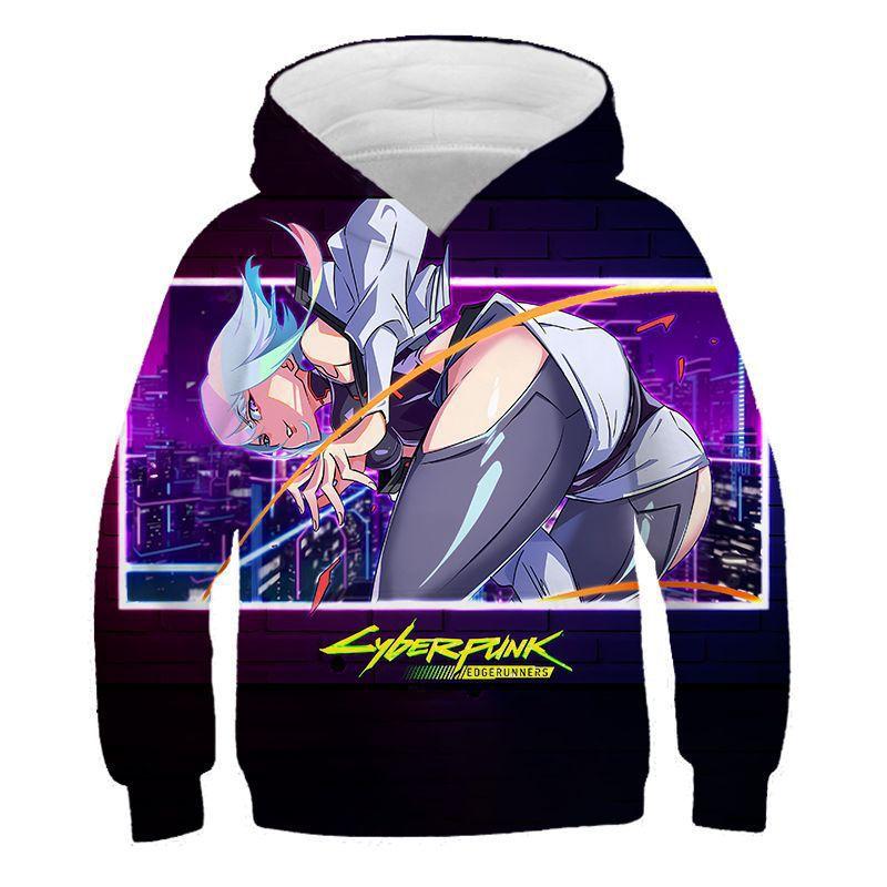 Cyberpunk Cyberpunk, Edge Walker Children's Hooded Sweater 3D Digital Printing Children's Jacket Men