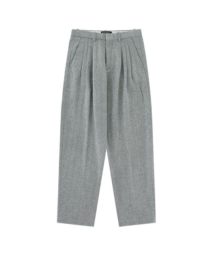 Honguseong 3Tucks Tapered Trousers_Gray