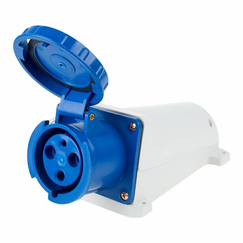 

Розетка электропитания Rexant 133 Стационарная 2п PE 63А 220В IP67 11-8915